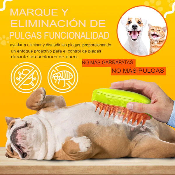 Cepillo Limpiador de Vapor para Mascotas Anti Olores